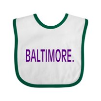 Inktastic Baltimore in Purple Text Boys or Girls Baby Bib