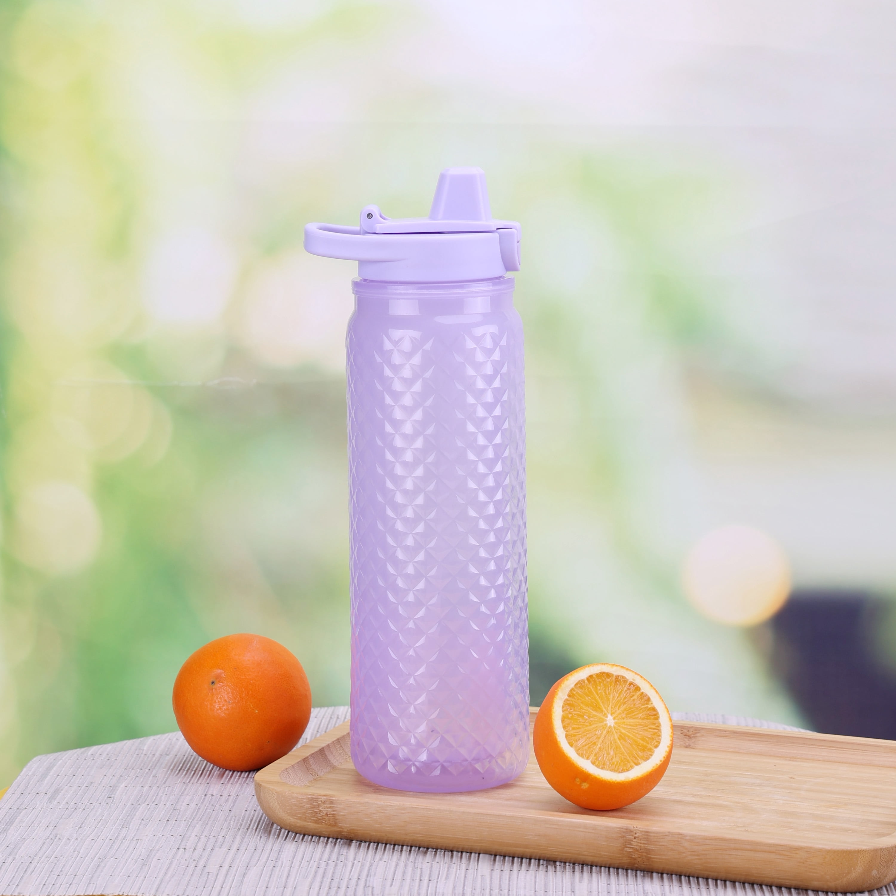 Mainstays 32-Ounce Plastic Textured Water Bottle, Purple