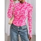 thumbnail image 4 of Blusa PRETTYGARDEN Mujer Malla Floral Manga Larga Blanca XL, 4 of 8