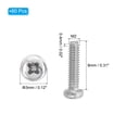 thumbnail image 2 of Uxcell Phillips Pan Head Screws, 60 Pack M2-0.4 x 8mm 304 Stainless Steel 18-8 Full Thread Pan Head Machine, 2 of 7