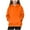 Orange, variant on JUSLIO Girls Hoodies Round Neck Solid Color Hooded Sweatshirt Unisex Pockets Long Sleeve Tops Sweatshirts Black(4 Years）