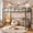 Gray, variant on Twin Size Metal Loft Bed with Safety Guardrail - Heavy Duty Space Saving Design, 400lb Capacity, No Box Spring Needed, for Adults