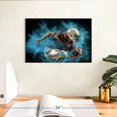 thumbnail image 3 of Elephant Stock Football Player In Action Wall Art - Horizontal Canvas Wall Art - Living Room Wall Decor - Photography Sports Canvas - Black And Gray Decor - 12" x 8", 3 of 8