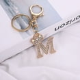 thumbnail image 2 of Metal Crystal Letter Keychain DIY Rhinestone Backpack Pendant, 2 of 6