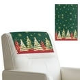 thumbnail image 2 of Xoenoiee Christmas Tree Snowflake Print Recliner Headrest Cover Waterproof PU Leather Non Slip Anti Dust Furniture Protector for Sofa Theater Seat, Christmas Decor, 1 Pack, 2 of 7