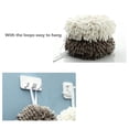 thumbnail image 4 of Holzlrgus 2 Pack Chenille Hand Towels - Kitchen Hand Towels with Loop - Hanging Hand Towels for Bathroom - Soft Absorbent Hand Bath Towels (2 Grey), 4 of 7