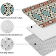 thumbnail image 5 of Brown Triangular Geometric Pattern Bathroom Rugs Sets 3 Piece,Toilet Cover Set,Absorbent Non Slip Bathroom Mats Sets with U-Shaped Contour Rug Toilet Rug Set, 5 of 5