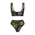 thumbnail image 6 of Rocae Mardi Gras6 for Bikini Set for Women Two Piece Sexy High Swimsuits Split Crossover Bikini Small, 6 of 9