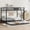 Black+Metal+Full, variant on HMYG Twin over Full Metal Bunk Bed with Twin Trundle, Black