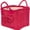 S-Red 1, variant on Boho Fabric Storage Basket, Quilted Floral Print Fabric Storage Basket with Reinforced Handles, Collapsible Quilted Laundry Basket Organizer Bin for Bedroom Closet Home Decor Car Storage Picnic,Small