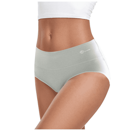 Fulorrnie Underwear for Women Comfort Briefs High Waisted Seamless Panty Sport Stretchable Elastic Waist Breathable Panties Green XL