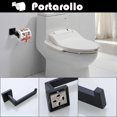 thumbnail image 4 of 5 Piezas Juego de Accesorios de Baño, Toallero Baño 60cm + Portarrollos para Papel + Toallero Barra + 2 Gancho,304 Acero Inoxidable, 4 of 6