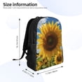 thumbnail image 4 of Cauagu Sky Golden Sunflower Field Print Backpacks,Travel Daypack Casual Laptop Backpack Bookbag Fits 15 Inch Computer for Men Women, 4 of 8