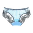 thumbnail image 1 of Gibobby Calzones para mujer sexy Bragas sexy bordadas para mujer Bragas de malla de encaje Calzoncillos de cintura(Azul claro,G), 1 of 3