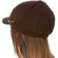 thumbnail image 2 of Sakkas Jessica Wool Newsboy Cabbie Hat - Chocolate - One Size, 2 of 3