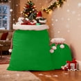 thumbnail image 7 of Christmas Santa Sack 11.81x15.7 Inch, Velvet Gift Bag with Drawstring for Holiday Present Wrapping, Christmas Party Supplies and Festive Home Decor (1PC, Green), 7 of 7