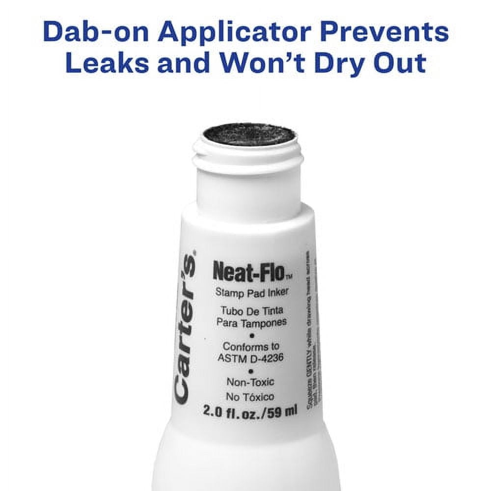 "Neat-Flo Stamp Pad Inker, 2 oz Bottle, Black | Bundle of 10 Each"