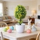 thumbnail image 5 of Decoraciones de Pascua, adornos de Pascua, plantas artificiales de Pascua, bonsáis, pequeñas plantas verdes en macetas, flores, bolas de árbol, adornos de escritorio, mini plantas bonsái, plantas de s, 5 of 7