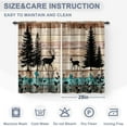 thumbnail image 3 of dinii Wooden Barn Door Kitchen Curtains: Farmhouse Vintage Plank Striped Short Cafe Curtains Decor for Living Room Tier Curtains for Bathroom Rod Pocket Window Drapes 36 Inch Length 2 Panels Set, 3 of 5