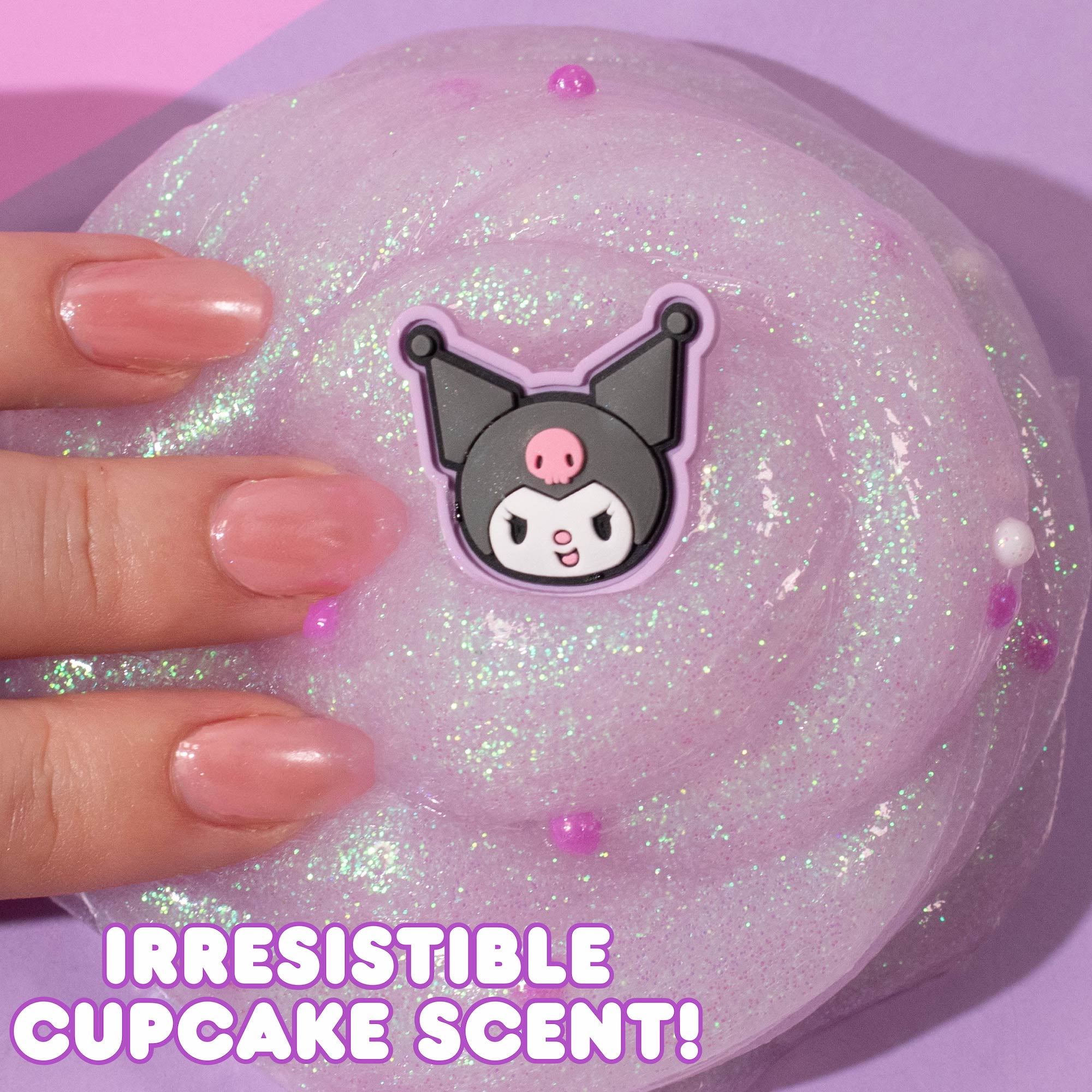 Kuromi SLIMYGLOOP Jar, 8 oz Purple & White Cake-Scented Slime