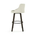 thumbnail image 3 of Amisco Ramon 30 in. Swivel Bar Stool - Light Beige PVC / Dark Grey-Brown Wood, 3 of 10