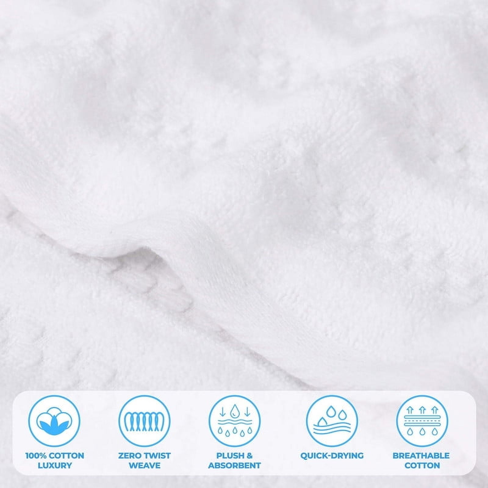 Superior Zuma Waffle Textured Stripes Zero Twist Bath Sheets, Set of 2, White