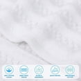 thumbnail image 3 of Superior Zuma Waffle Textured Stripes Zero Twist Bath Towels, Set of 2, White, 3 of 10