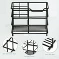 thumbnail image 4 of 4 Slots 304 Stainless Steel Toothbrush Holder Toothpaste Holder Stand for Bathroom Accessories Black, 4 of 6