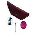 thumbnail image 3 of 6.5x10ft Rectangular Patio Umbrella Outdoor Market Table Umbrellas Waterproof Umbrella with Crank and Push Button Tilt, for Terrace, Backyard, Garden, Courtyard, Swimming Pool, Lawn, Burgundy, 3 of 4