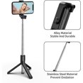 thumbnail image 3 of SIABC-Phone Trépied Perche à Selfie, Support de Téléphone Trépied pour Cellulaire Stabilisateur de Téléphone Extensible Adapté pour iPhone Android Enregistrement Photo Vidéo Diffusion en Continu en Direct Vlog Bluetooth Portable (Noir), 3 of 4