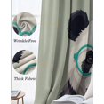 thumbnail image 6 of Sage Green Cute Panda Black Out Curtains 72 Inch Long, Light Blocking Drapes with Black Liner, Funny Animals Modern Art Thermal Insulated Blackout Curtains for Bedroom Living Room 52"x72" 2 Panels, 6 of 8