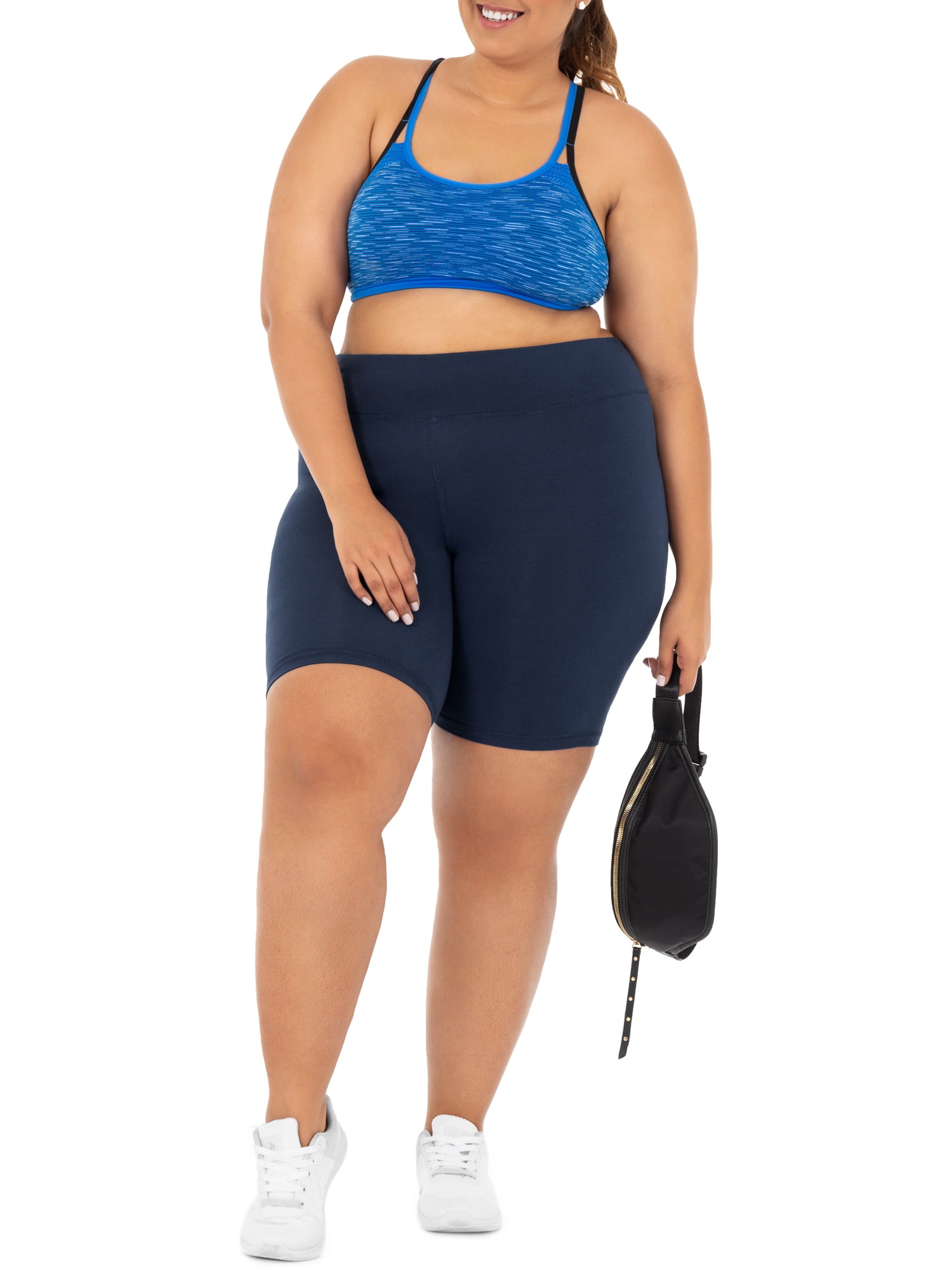 Athletic Works Women's Plus Size Core Active Dri-Works Bike Shorts, size 0X-5X