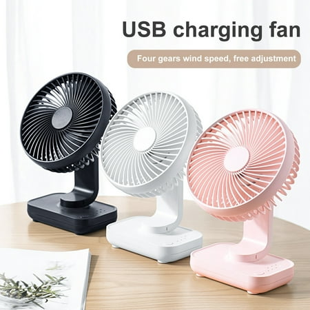

Xinhuadsh Cooling Fan 4-Gears Adjustable Quiet Operation Small Oscillating Desk Fan School Accessory