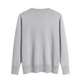 thumbnail image 3 of Lumtrix Ribbed Knit Sweaters for Women Lightweight Long Sleeve Shirts 2026 Fall Winter Trendy Pullover Round Neck Crew Neck Loose Casual Tops Gray XL, 3 of 4
