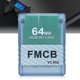 thumbnail image 1 of Estuche transparente para tarjeta de memoria FMCB V1.953 de 8MB/16MB/32MB/64MB para consola de juegos PS2, 1 of 7