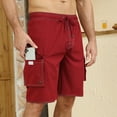 thumbnail image 6 of Mowujeit Quick Dry Swim Trunks for Men with Liner Summer Beach Shorts Red S-4XL, 6 of 10