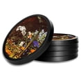 thumbnail image 1 of Silicone Non-Slip Drink Coasters with Removable Printed Absorbent Felt Pad - Set of 4 - Renoir: Garden, 1 of 3