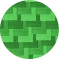 thumbnail image 1 of Ahgly Company Machine Washable Indoor Round Transitional Green Area Rugs, 3' Round, 1 of 7