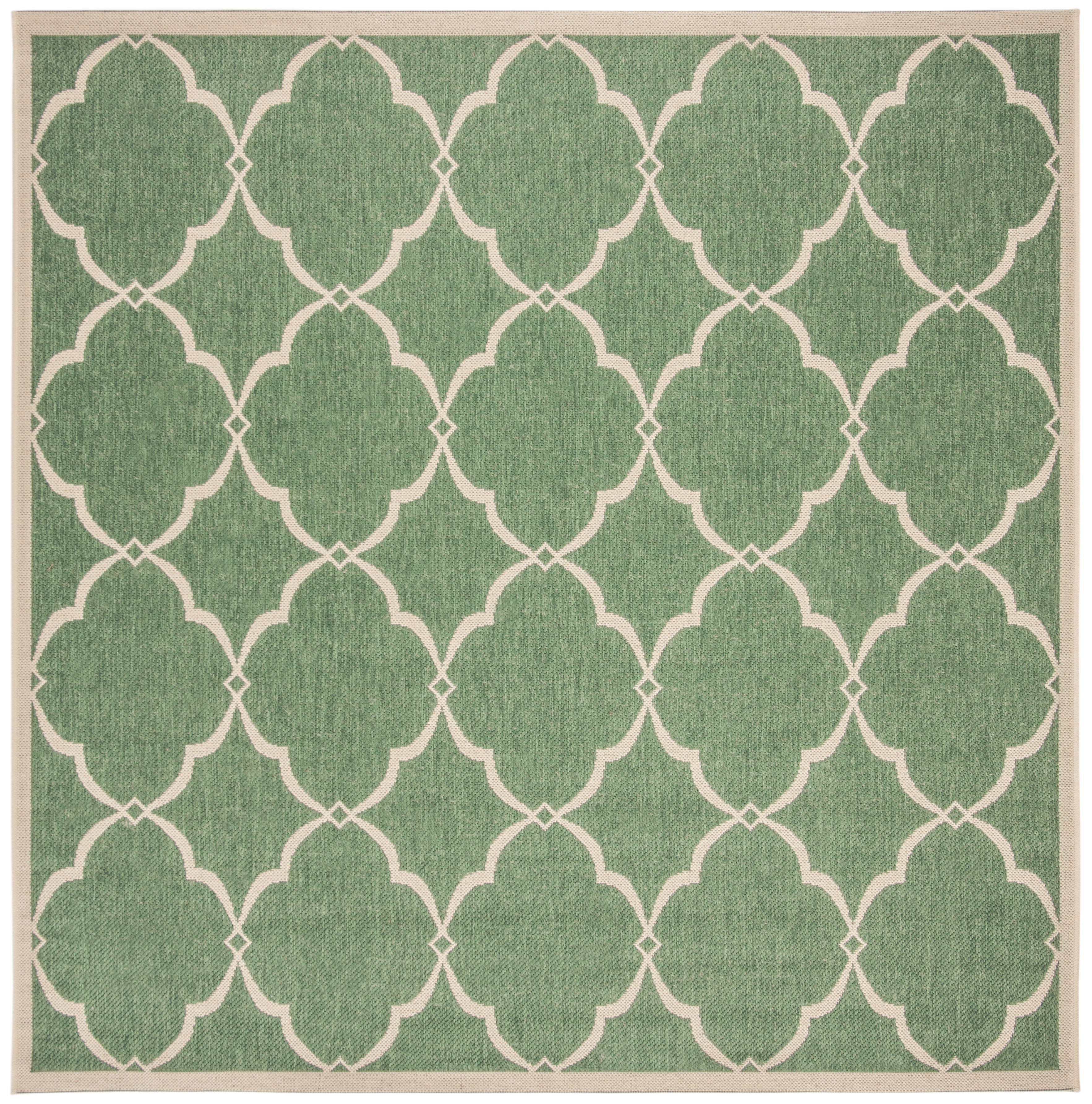 Safavieh Linden Ognena Geometric Indoor/Outdoor Area Rug, Green/Creme, 6'7" x 6'7" Square