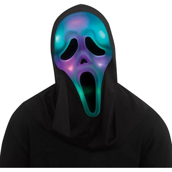 Fun World Ghost Face Color Change Mask Costume Accessory, Multi-Color