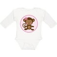 thumbnail image 3 of Inktastic Monkey Girl Girls Long Sleeve Baby Bodysuit, 3 of 5