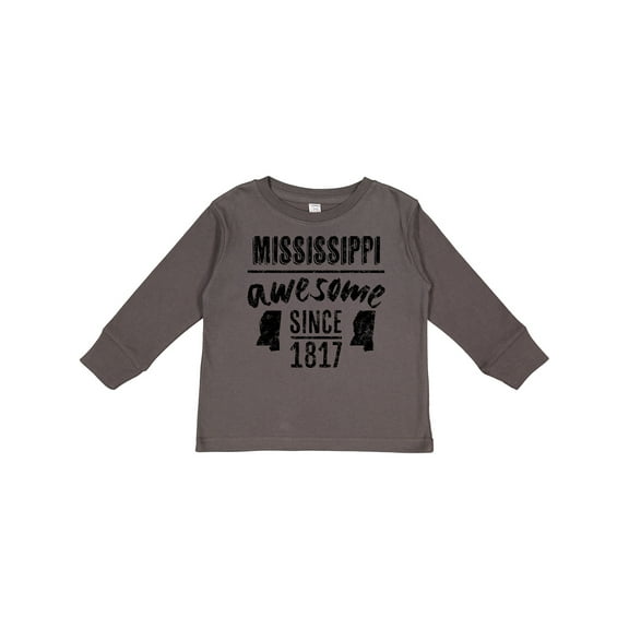 Inktastic Mississippi Awesome Since 1836 Boys or Girls Long Sleeve Toddler T-Shirt