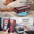 thumbnail image 4 of CaseMe Leather for Google Pixel 11 Pro XL Case Wallet【RFID Blocking】with 10-Card Holder Zipper Bills Slot, Soft PU Leather Magnetic Shoulder Wrist Strap for Google Pixel 11 Pro XL Wallet Case Women, 4 of 10