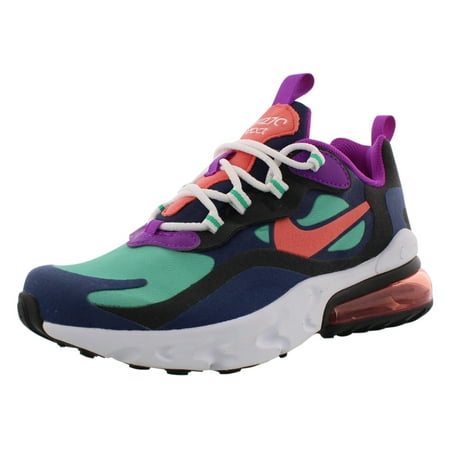 

Nike Air Max 270 React Girls Shoes Size 6 Color: Blue Void/Magic Ember/Black/Pink/Purple