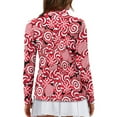 thumbnail image 2 of Yuyamidu Christmas Golf Shirts for Women Size XL Red Candy Canes Golf Outfits for Workout Hiking Soft Athletic Shirt Lightweight Tops Tennis Shirt, 2 of 8
