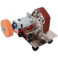 thumbnail image 6 of Mini Electric Belt-Sander Knife-Sharpener Sanding Machine 96W, Small Bench Grinder Kit 7 Speed Adjustable Power Polisher DIY Polishing Grinding Tool, Handcraft Jewelry, 6 of 14