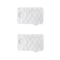 Tunhigl 2-Pack Double-Sided Kitchen & Bathroom Faucet Splash Guard - Waterproof Sink Protector Pad, Splashproof Mat for Dishes Washing White