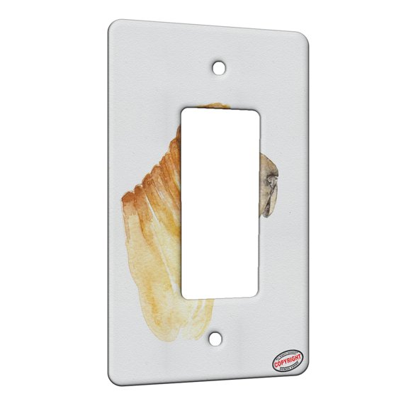 KuzmarK™ 1 Gang Rocker Wall Plate - Portrait of Lila Red Fawn Chinese Shar Pei Dog Art by Denise Every