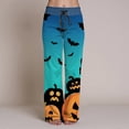 thumbnail image 2 of adviicd Cozy Halloween Pajama Pants for Women - Cute Baggy Sweatpants Lounge Outfits (Blue, M), 2 of 6