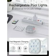 thumbnail image 6 of LED Submersible Pool Lights - Rechargeable Remote Control Swimming Pool Light with Timer, 16 LED Color changing IP68 waterproof Underwater Lights for Inground pool, Party, Bathtub, Hot tub (4 Pack), 6 of 8